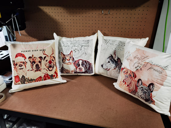 Personalised Printed photo or text printed soft cushions