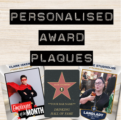 Personalised Award signs and plaques