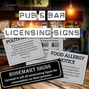 Pub and Bar Licensing Signs