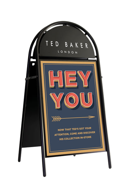 A2 Booster Pavement Poster Sign – Black or White