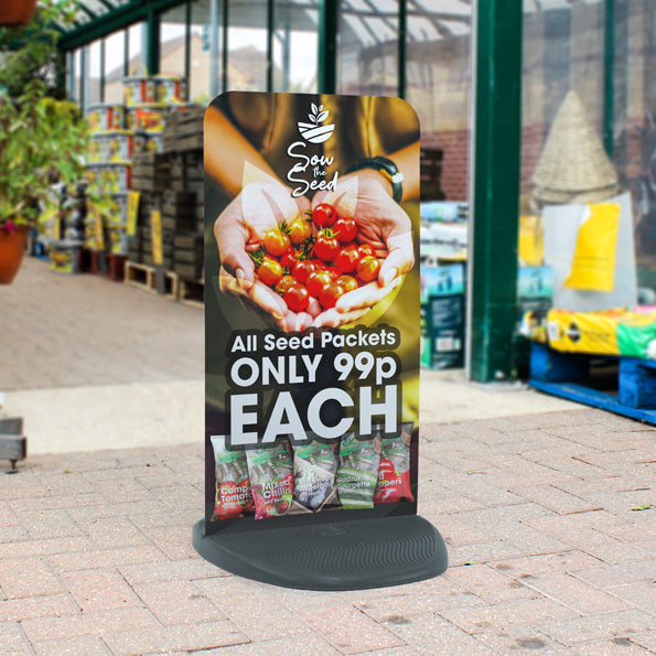 Ecoflexlite Pavement Sign – Personalised Outdoor Advertising Board