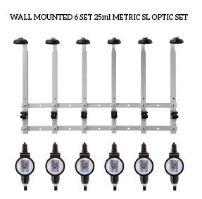 Beaumonts Metric SL version Wall Mounted Optics Set 6 with 25ml measures