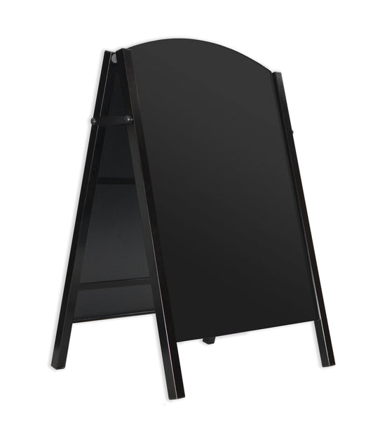 Black Premier Chalkboard A-Board – Optional Printed Logo Header