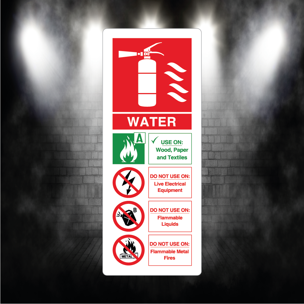 Water Fire Extinguisher Sign
