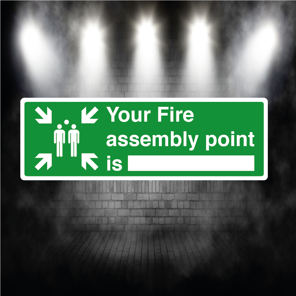 Your Fire Assembly Point Sign – Vinyl Sticker or Aluminium Safety Plaque