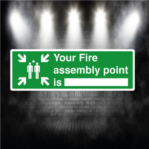 Your Fire Assembly Point Sign – Vinyl Sticker or Aluminium Safety Plaque