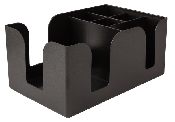 Black plastic bar caddy