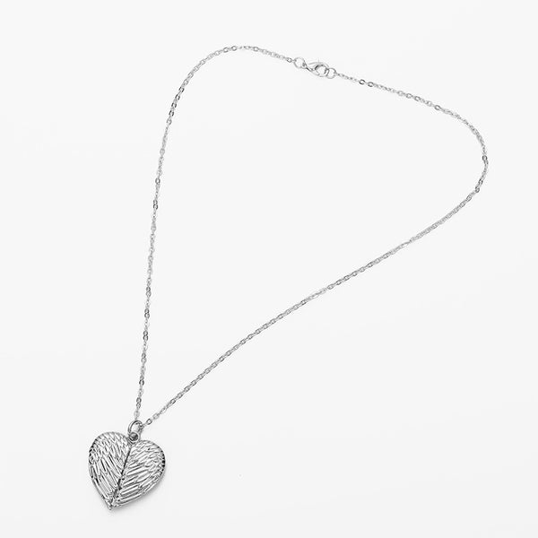 Personalised photo Angel Wings Heart Locket Necklace