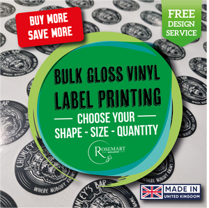 Bulk Sticker Custom Print Vinyl Your Design Decals Labels Logo Stickers Printing