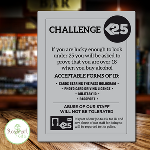 think 25 bar sign