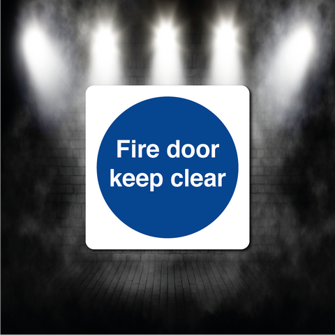 Fire Door Keep Clear Metal Sign plaque
