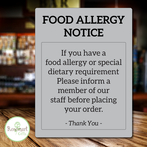 food allergy awareness sign