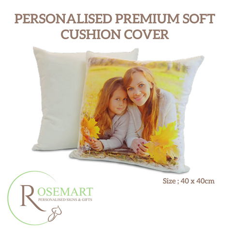 Personalised Printed photo or text printed soft cushions