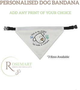 PERSONALISED YOUR OWN DESIGN DOG BANDANAS