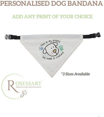 PERSONALISED YOUR OWN DESIGN DOG BANDANAS