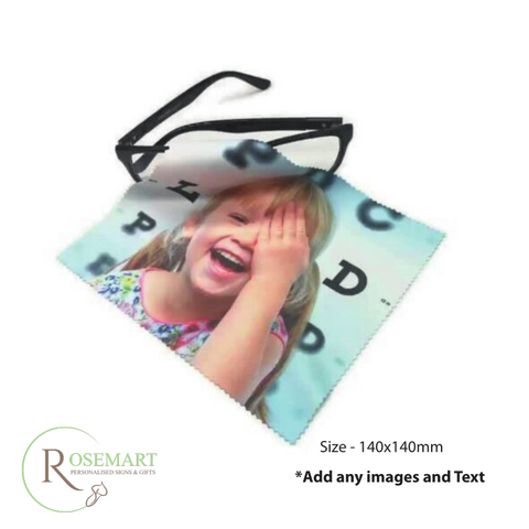 Personalised Photo, Design, Glasses Lens, Phone Screen Cleaning Cloth