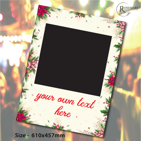 Personalised Christmas xmas party themed selfie frame