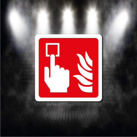 Fire alarm call point symbol Metal Sign plaque