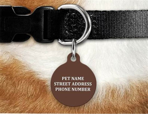 Personalised Pet Name ID collar Tag. Any Photo or Text Double sided