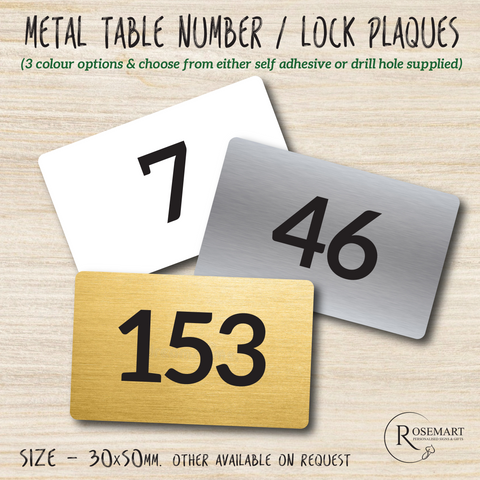 Numbered metal table Number plaques, Table, Locker, Pub, Restaurant, Hotel bar