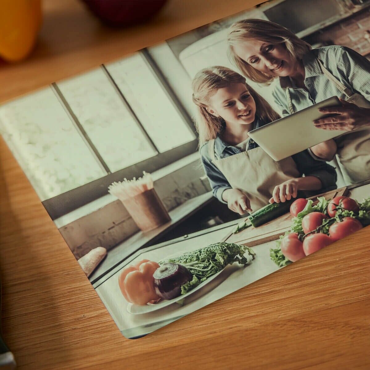 Personalised Glass Chopping Board Any Photo text Personalised Kitchen Gift