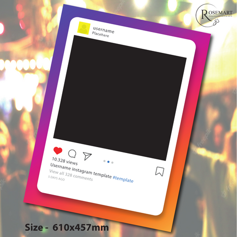 Personalised social media themed Instagram selfie frame